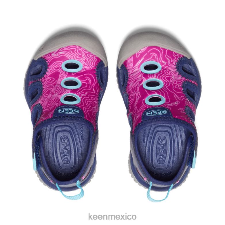 KEEN sandalia raya niños pequeños azul profundo/festival fucsia calzado TXRFD945