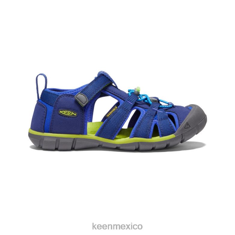 KEEN seacamp ii cnx niños grandes profundidades azules/chartreuse calzado TXRFD786
