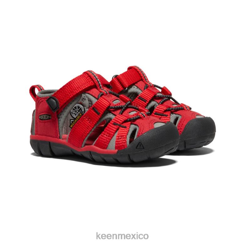 KEEN seacamp ii cnx niños pequeños rojo carreras/gárgola calzado TXRFD824