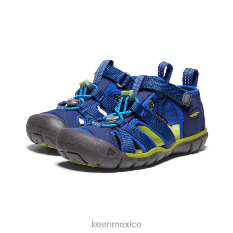 KEEN seacamp ii cnx pequeños niños profundidades azules/chartreuse calzado TXRFD846