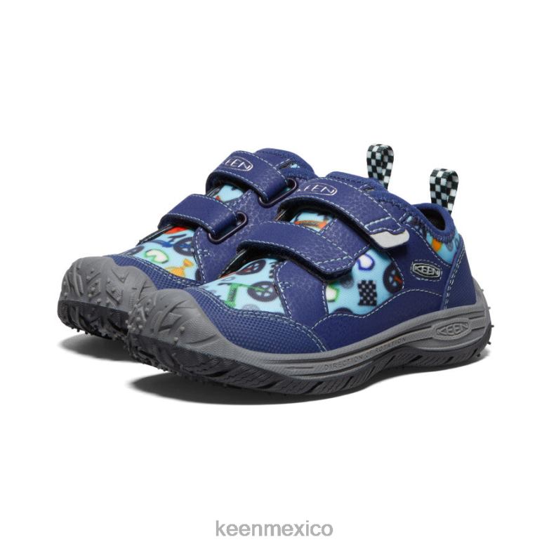 KEEN sabueso de velocidad pequeños niños profundidades azules/negro calzado TXRFD812
