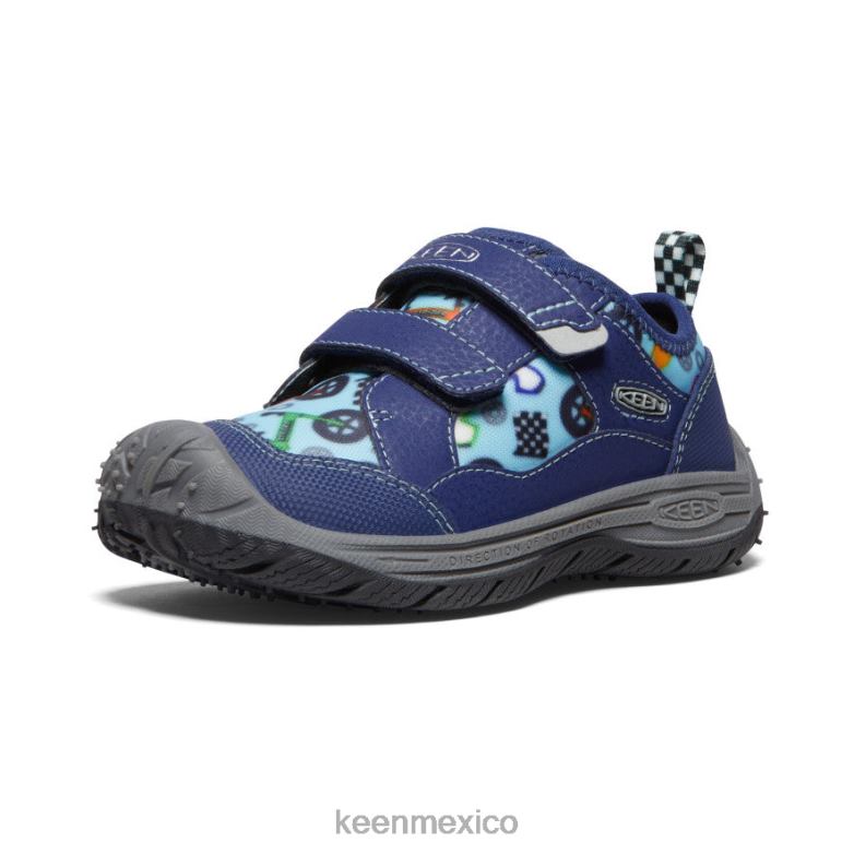 KEEN sabueso de velocidad pequeños niños profundidades azules/negro calzado TXRFD812
