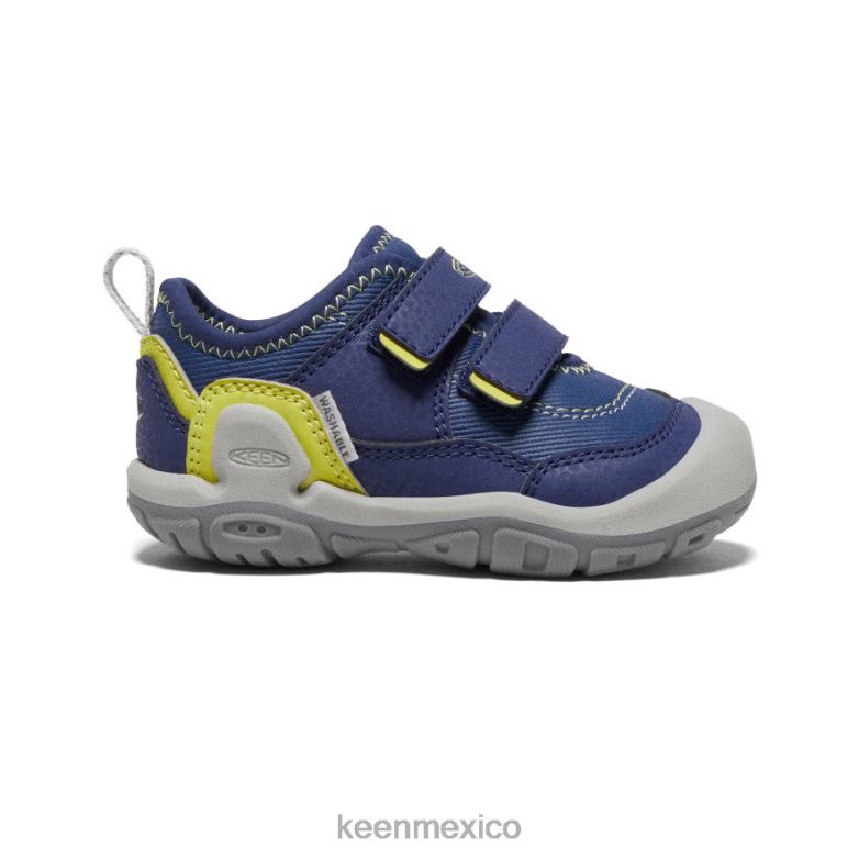 KEEN tenis con doble tira hueca y nudo niños pequeños profundidades azules/onagra calzado TXRFD958
