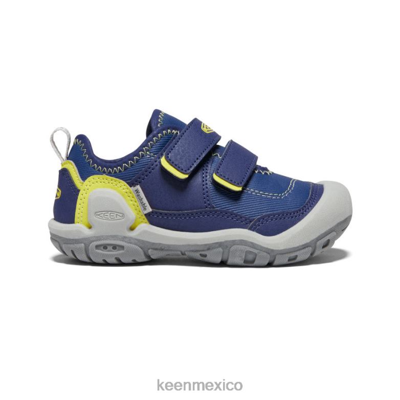 KEEN tenis con doble tira hueca y nudo pequeños niños profundidades azules/onagra calzado TXRFD943