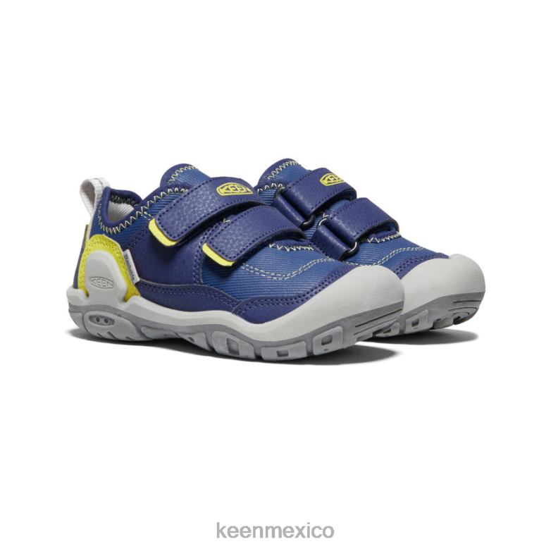 KEEN tenis con doble tira hueca y nudo pequeños niños profundidades azules/onagra calzado TXRFD943