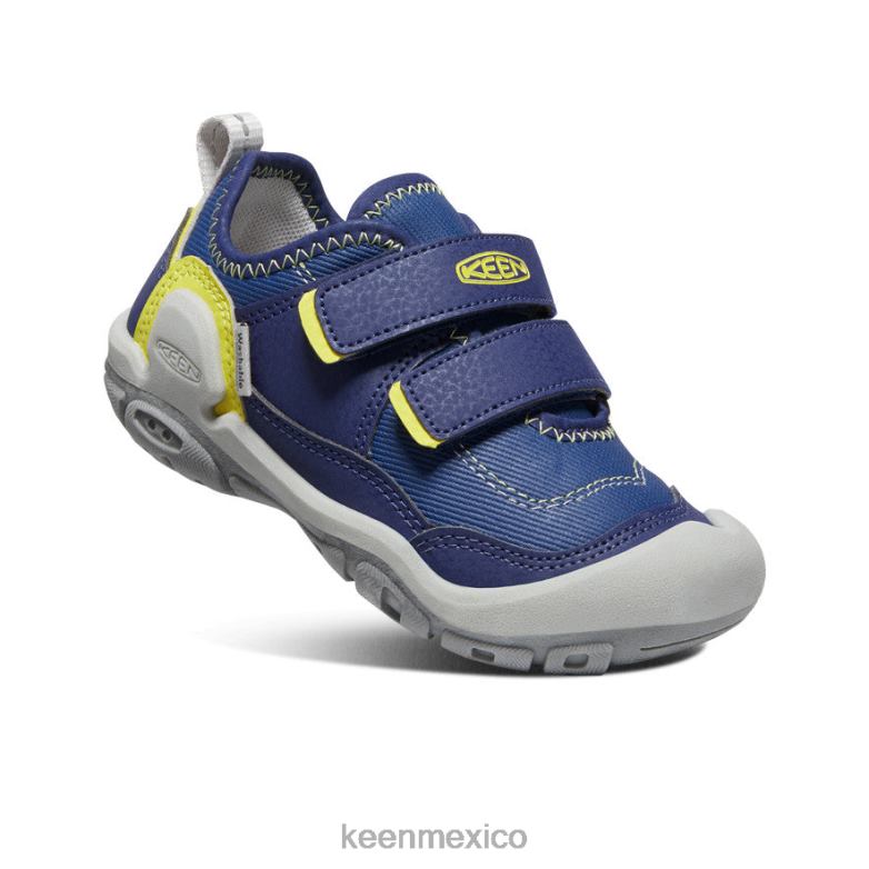 KEEN tenis con doble tira hueca y nudo pequeños niños profundidades azules/onagra calzado TXRFD943