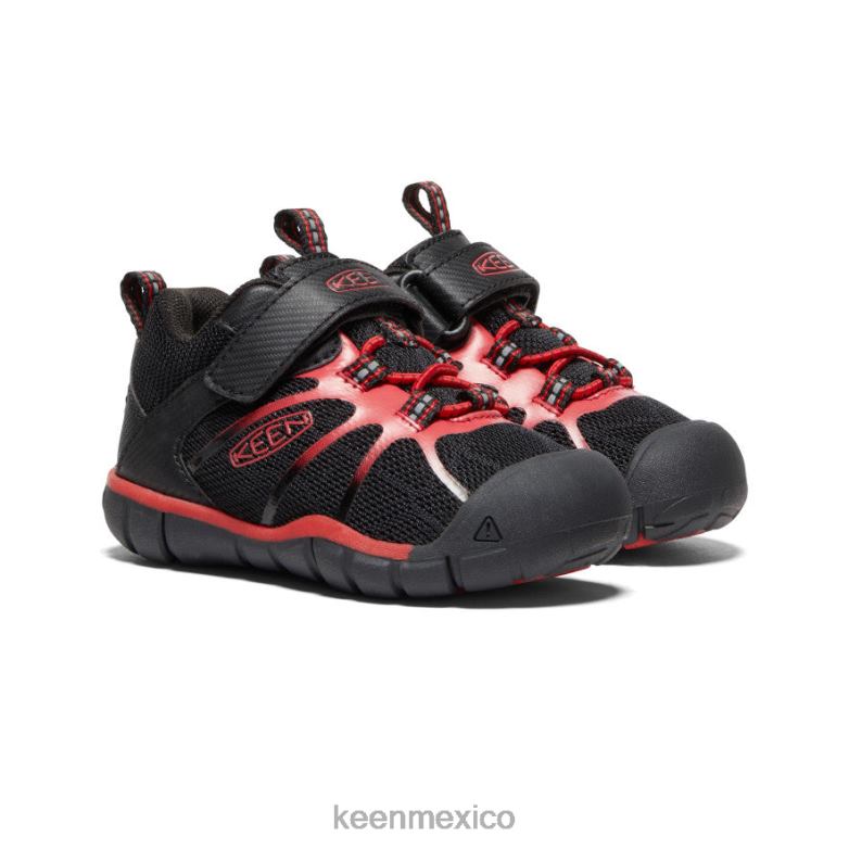 KEEN zapatillas chandler 2 cnx niños pequeños alfombra negra/roja calzado TXRFD885
