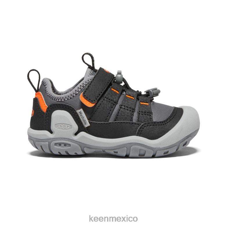 KEEN zapatillas con nudo hueco niños grandes gris acero/naranja seguridad calzado TXRFD908
