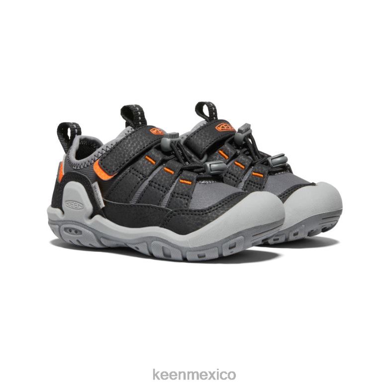 KEEN zapatillas con nudo hueco pequeños niños gris acero/naranja seguridad calzado TXRFD890