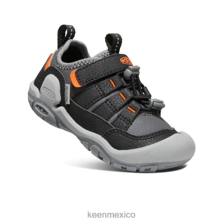 KEEN zapatillas con nudo hueco pequeños niños gris acero/naranja seguridad calzado TXRFD890