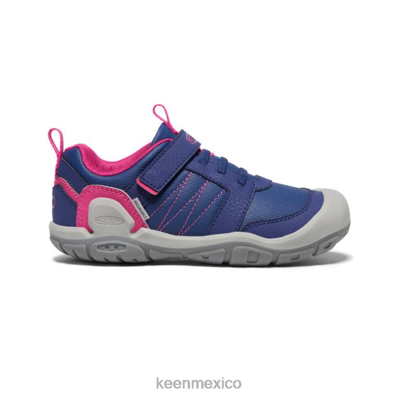 KEEN zapatillas con pico y nudo niños grandes profundidades azules/pavo real rosa calzado TXRFD975